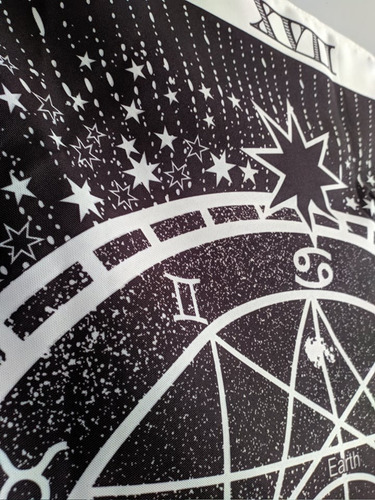 Imagen 2 de 2 de Tapiz Tarot The Star Pb - Grande