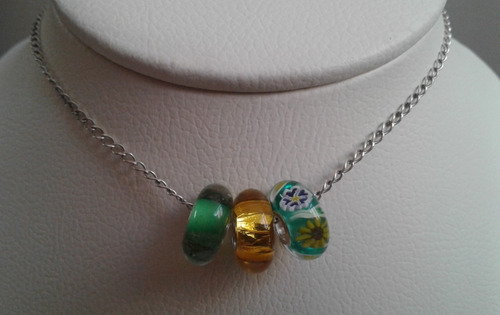 Imagen 4 de 10 de Charm Murano En Plata De Ley 925 Para Pandora O Trollbeads