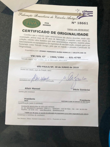 Gol Gt Placa Preta Muito Íntegro