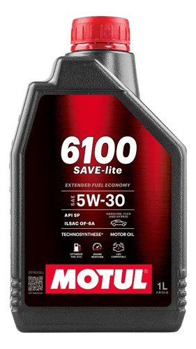 Óleo Motul 6100 Save-lite 5w30 Sintético Api Sn