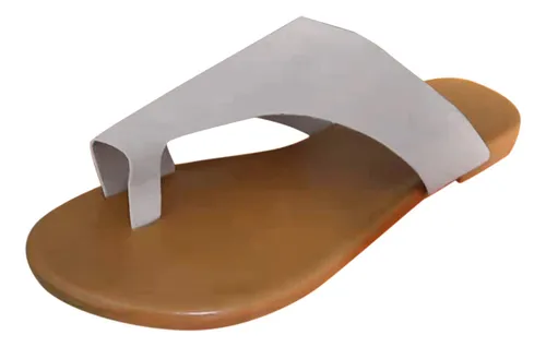 comprar Sandalia Plana Punta Color Solido Para Mujer Zapatilla S