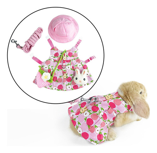 M Chaleco De Conejo Arnés Ropa Para Mascotas Mini Rosado