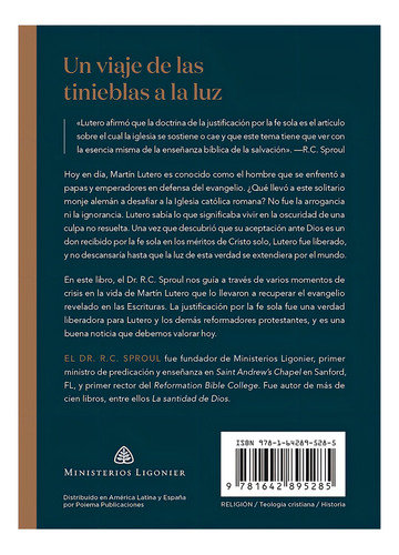 Lutero Y La Reforma: Cómo Monje Descubrió El Evangelio, De R. C. Sproul. Editorial Ministerios Ligonier, Tapa Blanda, Edición 1ra Edición En Español, 2023