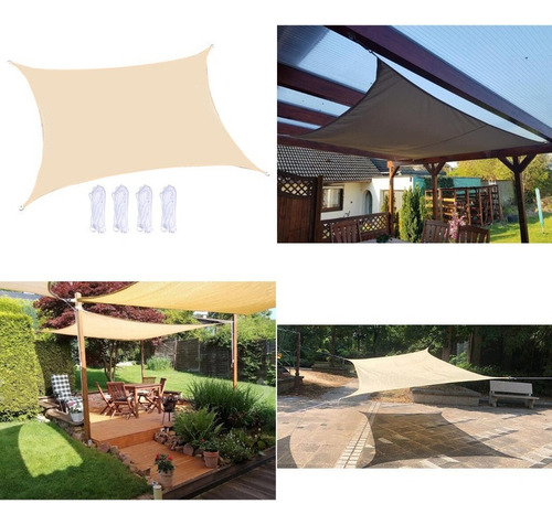 Toldo Vela De Sombra Lona - Sombrilla Triangular/rectangular
