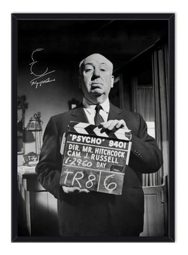 Cuadro Enmarcado - Póster Alfred Hitchcock - Cine