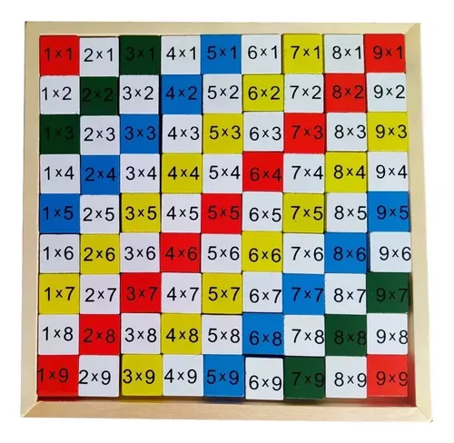 Tabla De Multiplicar Montessori Juguete Didactico Madera
