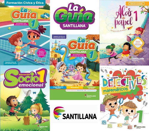Imagen 6 de 7 de Guia Santillana 1 Privado Particular 2021 2022 Pack 5 Vol