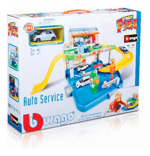 Auto Service Burago Street Fire Incluye Un Auto +3 