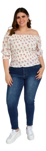 Blusa Campesina Tallas Extras, 11459 (blanco)