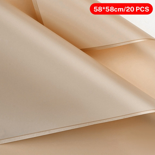 20 folhas de papel celofane coreano, buquês, arranjos de flores cáqui