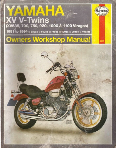 Manual Taller Yamaha Xv V Twins Virago 1981-1994 Haynes