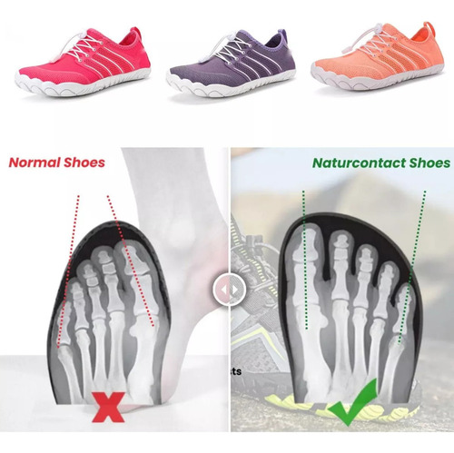Zapatos Para Caminar Descalzos Con Punta Ancha Para Mujer