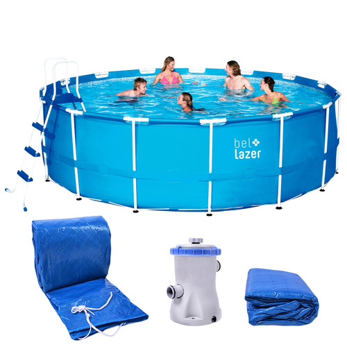 Piscina Armação Redonda 16000l Com Kit 510400 Belfix 127v