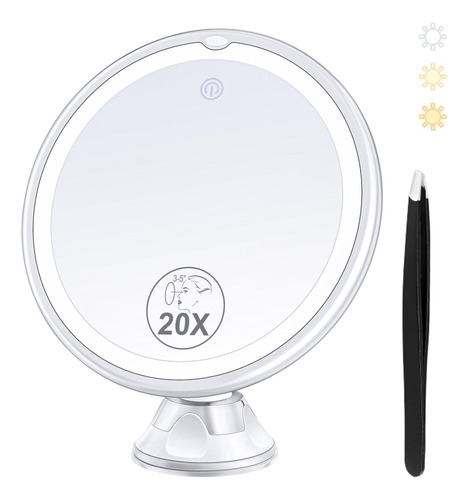 B Beauty Planet 2024 Espejo De Aumento Mejorado Con Luz, Esp