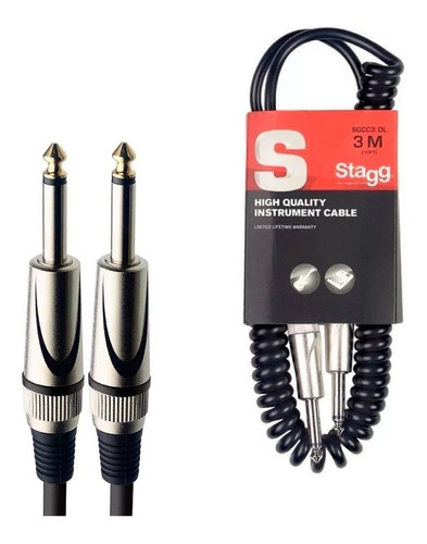 Cable Stagg Sgcc3 Dl Plug - Plug Espiralado 3 Metros