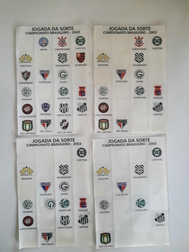 Adesivo Decalque Futebol 2003 10 Cartelas Incompletas 72 (Usado)