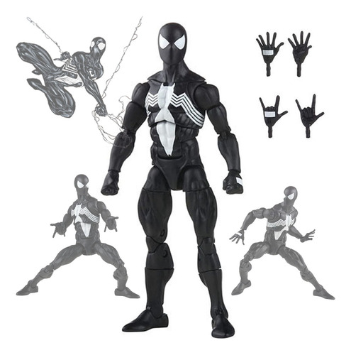Figura De Acción Spiderman Simbionte Traje Negro Marvel