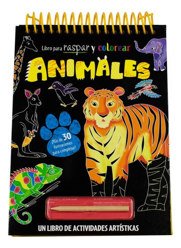 Animales. Raspa Y Colorea / Pd., De Silver Dolphin. Editorial Silver Dolphin Infantil, Tapa Dura, Edición 01 En Español, 2023