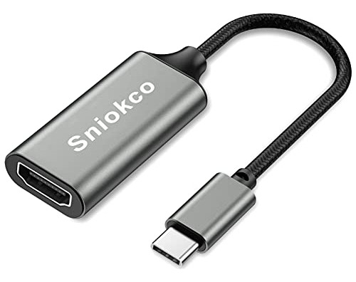 Adaptador Usb Tipo C A Hdmi Negro Compatible Con Macbook Pro