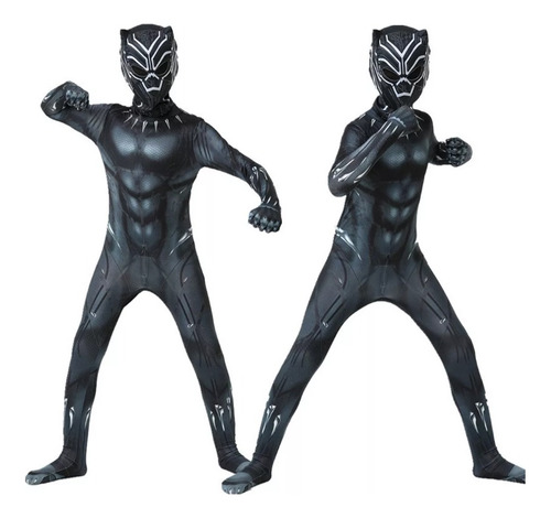 Disfraz De Superhéroe Black Panther Para Niños Y Adultos