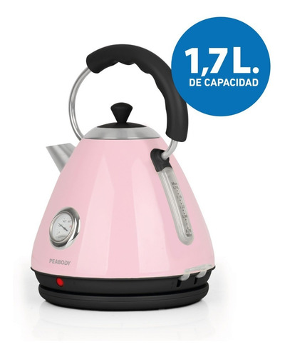 Imagen 3 de 10 de Jarra Eléctrica Peadboy Vintage 2000 W 1,7 Litros 80 - 100 C