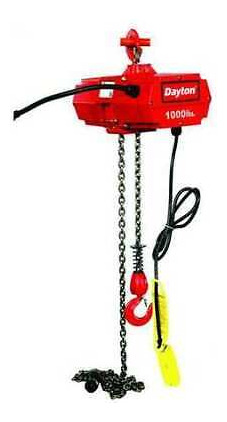 Dayton 2gtd6 Electric Chain Hoist, 1,000 Lb, 15 Ft, Hook Aad