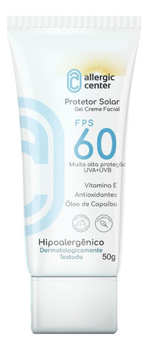 Protetor Solar Fps 60 Gel Creme Facial Fps