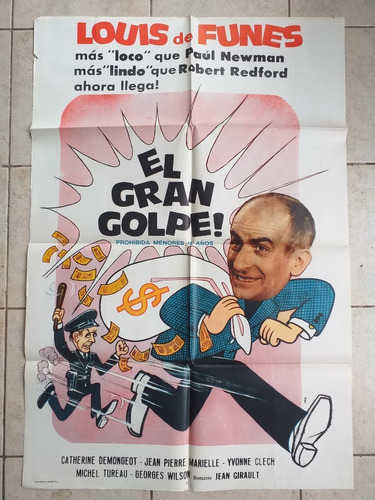 Antiguo Afiche Cine - El Gran Golpe! *