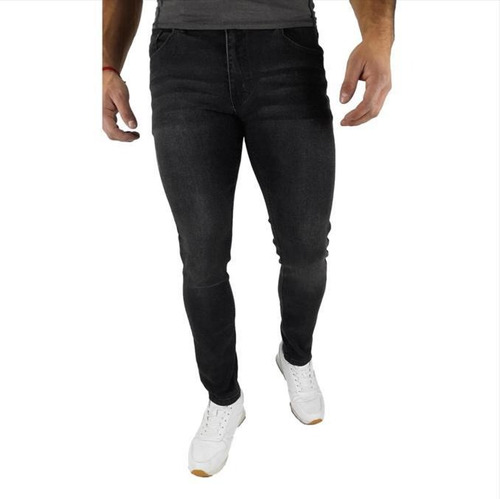 Imagen 1 de 3 de Jeans Slim Fit Negro Focalizado Mosaico 