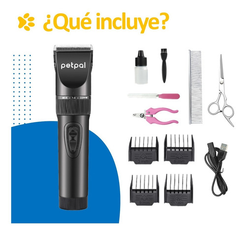 Imagen 8 de 10 de Maquina Corta Pelo Mascotas Perro Gato Kit Completo - Petpal
