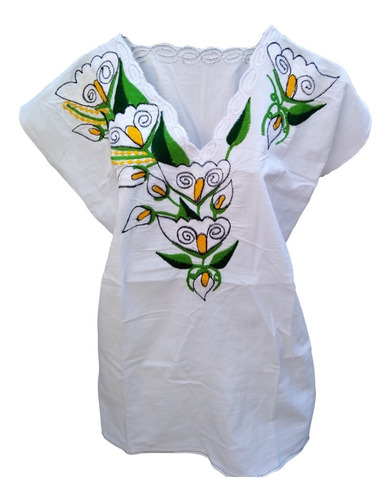 Blusa Artesanal Bordada Chiapas