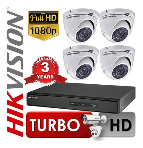 Kit Dvr Seguridad 8ch Hikvision 1080p + 4 Camaras Martinez