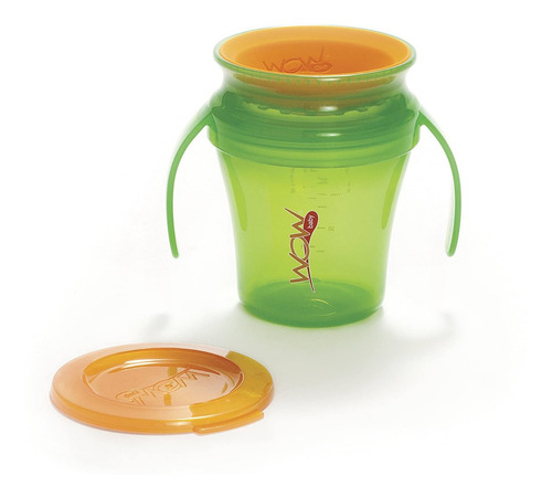 Imagen 3 de 5 de Vaso Antiderrame Wow Baby 360° Con Asas Y Tapa 207 Ml 9m+