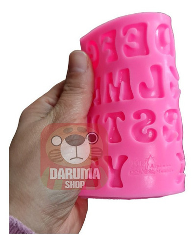 Imagen 4 de 6 de Molde Silicona Letras Mayusculas Retro Porcelana Belgrano