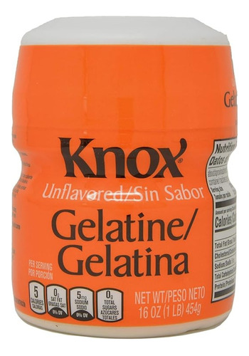 Gelatina Knox Sin Sabor 454 Gr