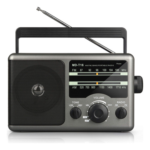 Greadio Radio Transistor De Radio Porttil Am Fm Con Conector