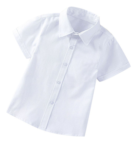 Blusa De Manga Corta Para Niños, Camisa De Uniforme Escolar