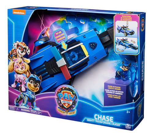 Patrulla Chase The Mighty Movie Paw Patrol Transformable Con Luz Y Sonidos 17732