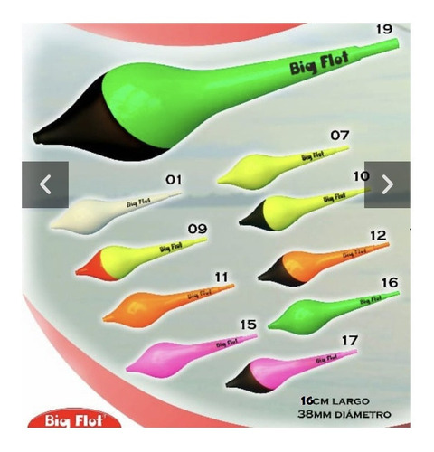 Boya Big Flot Ch Chupetona 16cmx38mm Poliuretano Pejerrey