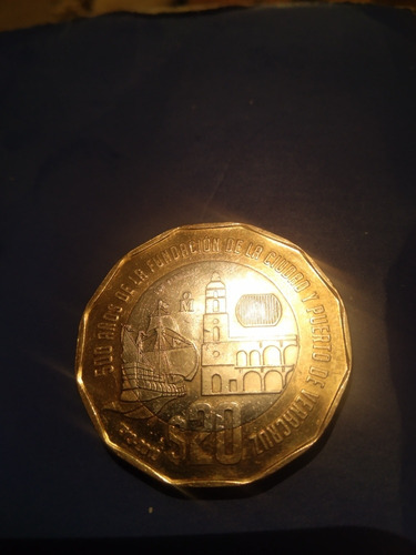 Moneda De $20.00 Pesos De Los 500 Años De Veracruz 