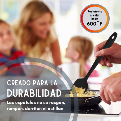 Juego De Espátulas De Silicona De Cocina Con Antiadherente