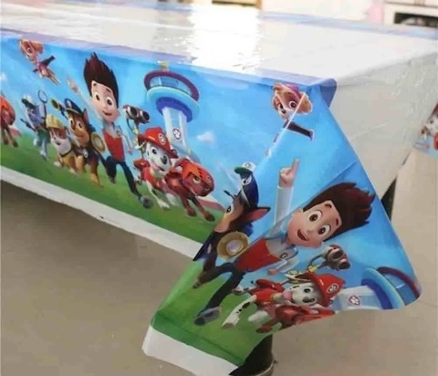 Imagen 2 de 2 de Mantel Plástico Decoración Fiesta Cumpleaños Paw Patrol