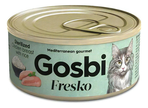 Gosbi Fresko Gato Esterilizado Pollo Con Arroz 70 Gr