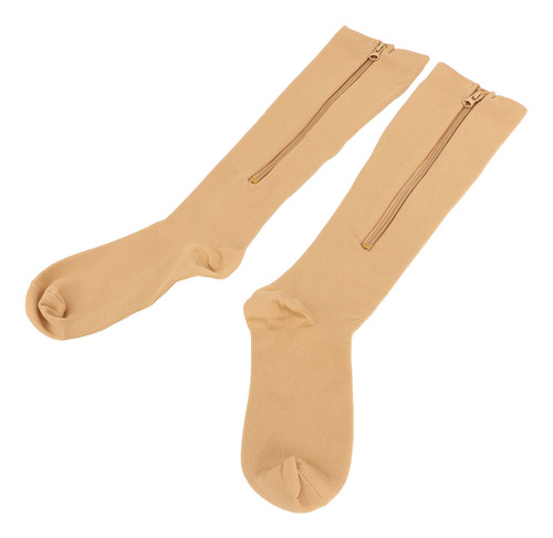 Calcetines De Compresión Con Cremallera Para Mujer, 1 Par, 1