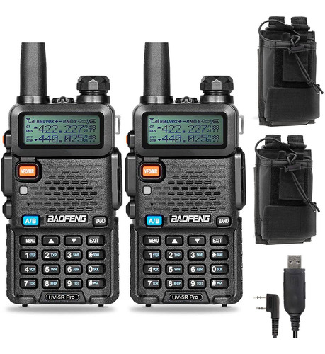 2 Unids Baofeng Jamón Radios Uv-5r Pro 8 W Radio Bidirecci.