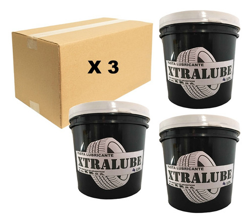 Pasta Lubricante 4l Para Montaje De Neumáticos Pack X 3 Unid