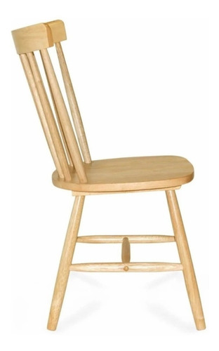 Silla Comedor Windsor Nórdica Madera Maciza Rubberwood