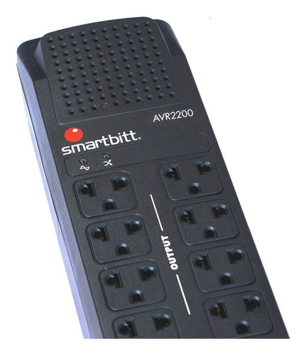 Imagen 4 de 5 de Regulador Voltaje Smartbitt 2200va 1100w 8 Contactos