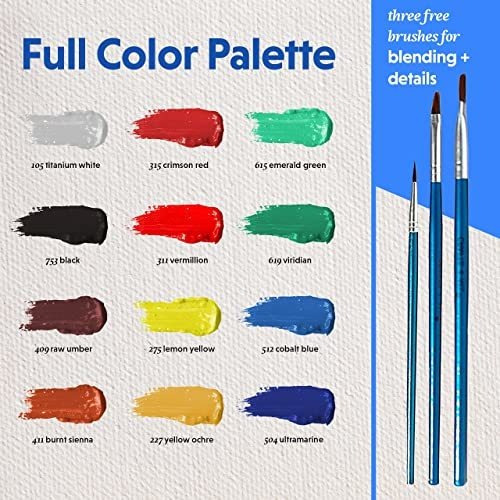 Imagen 3 de 8 de 12 Colores De Pintura Artesanal De 12 Ml Para Madera Lienzo