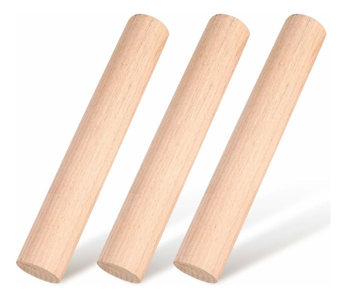 Rodillos 3  Pequeños De Madera, Pequeños  De Masa De Ma Rll